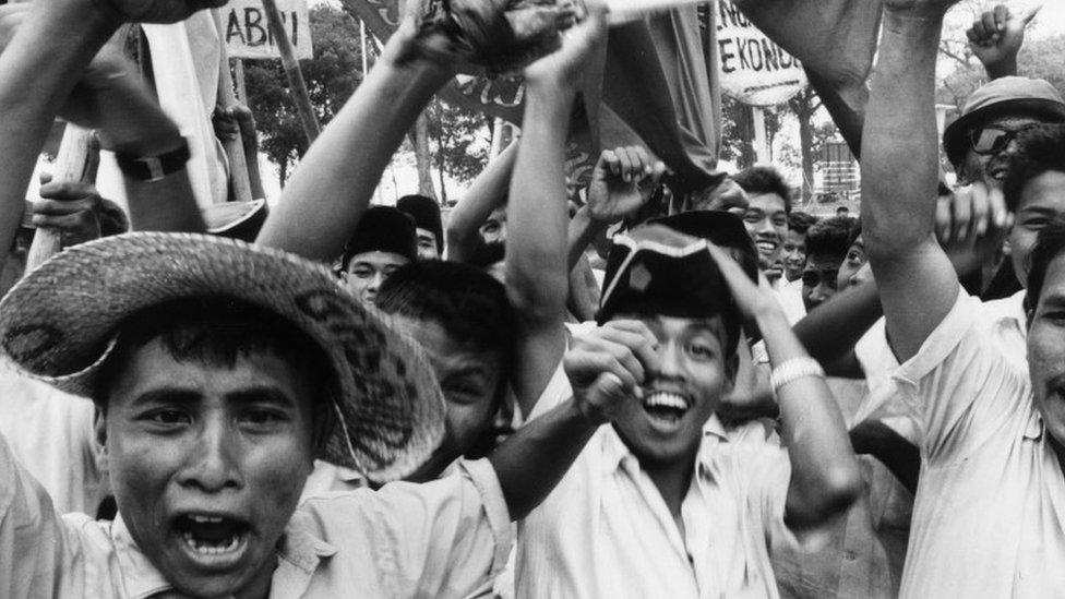 Student protest in Jakarta, 1965