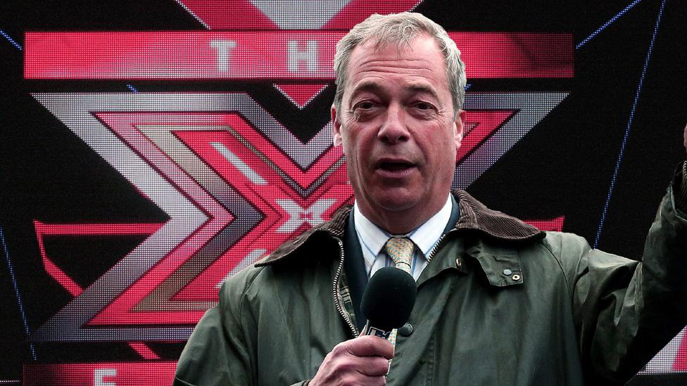 Nigel farage and the X Factor Stage