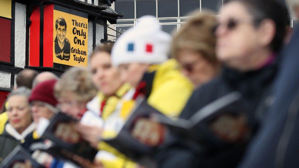 Crowds at Graham Taylor's funeral