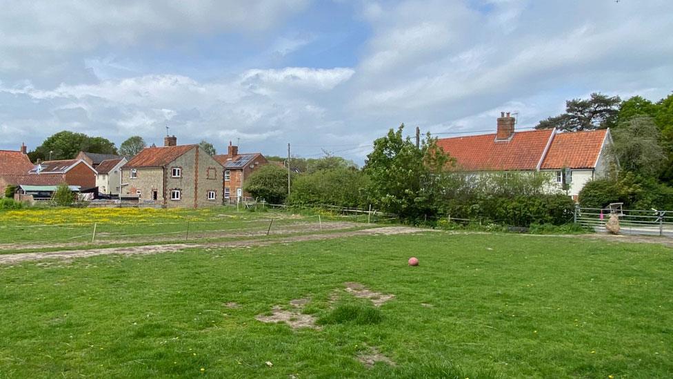 Field in the centre of Bramfield, Suffolk