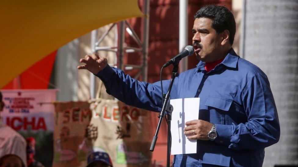 Nicolas Maduro during rally in Caracas, 9 June 2016