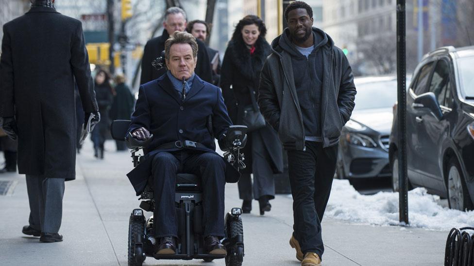 Bryan Cranston and Kevin Hart in The Upside