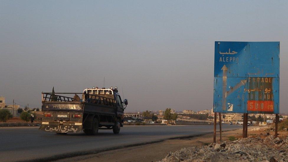 A road near Sarmin in Syria