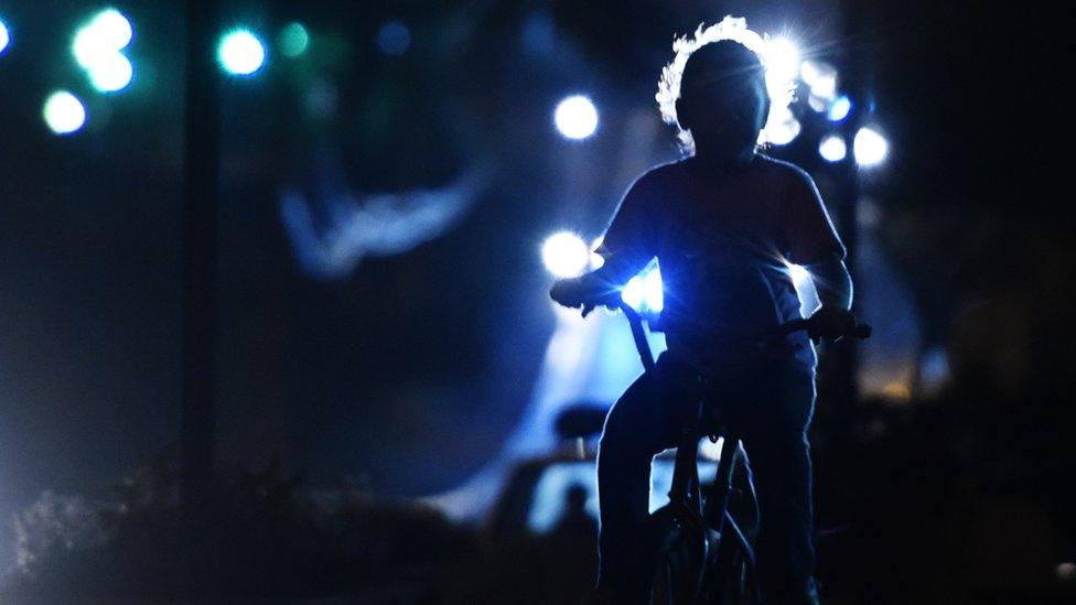 Child on a bicycle