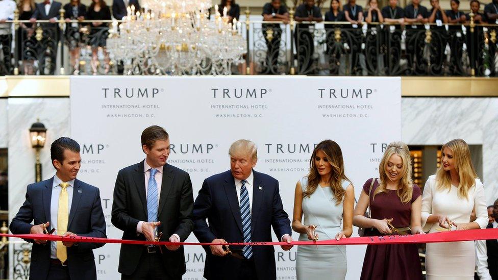 Trump family at hotel