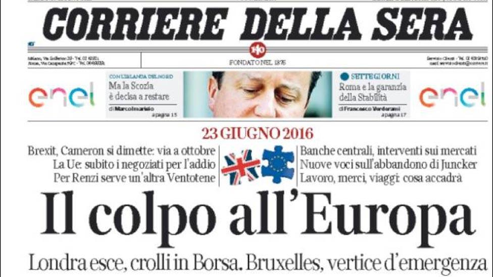 Italian Newspaper Corriere