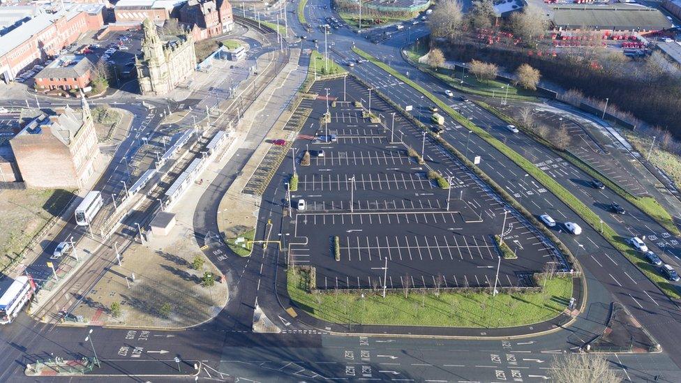 An aerial view of the site in Oldham Mumps to be redeveloped