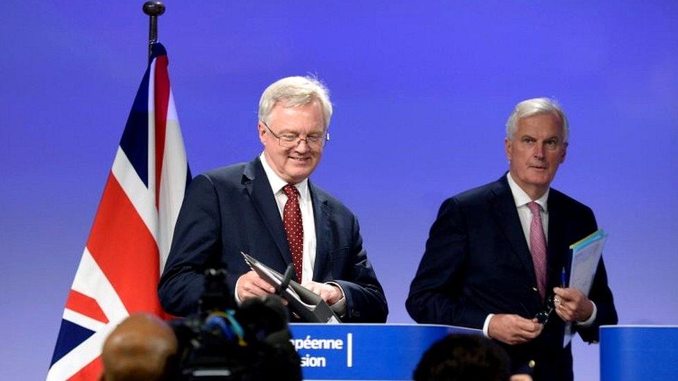 David Davis and Michel Barnier