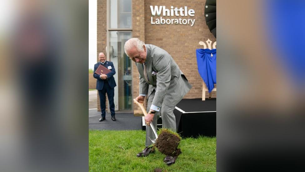 King Charles breaking ground at site of new laboratory