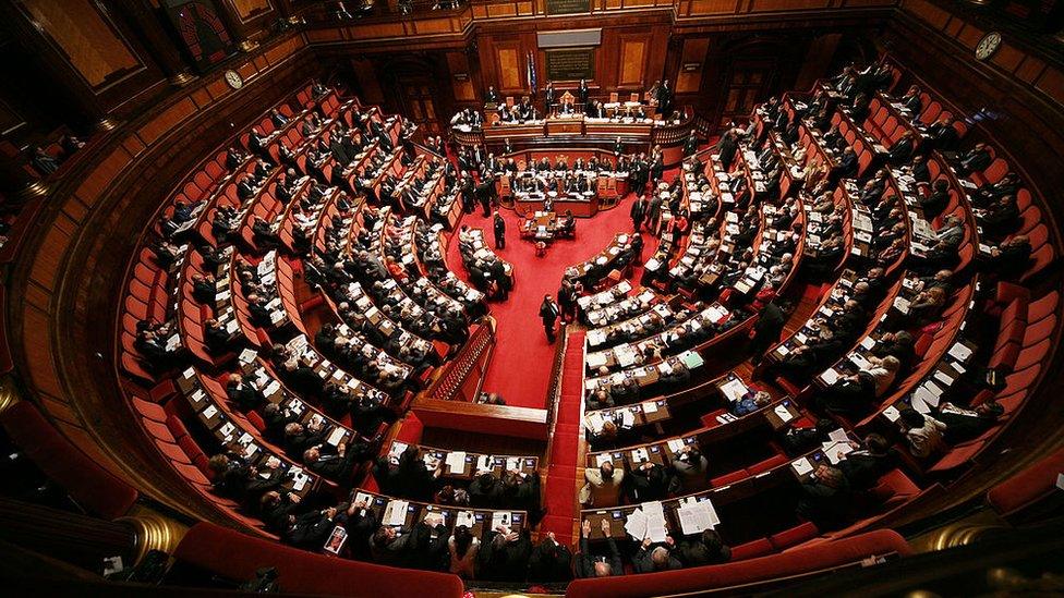 A general view of the Italian Senate