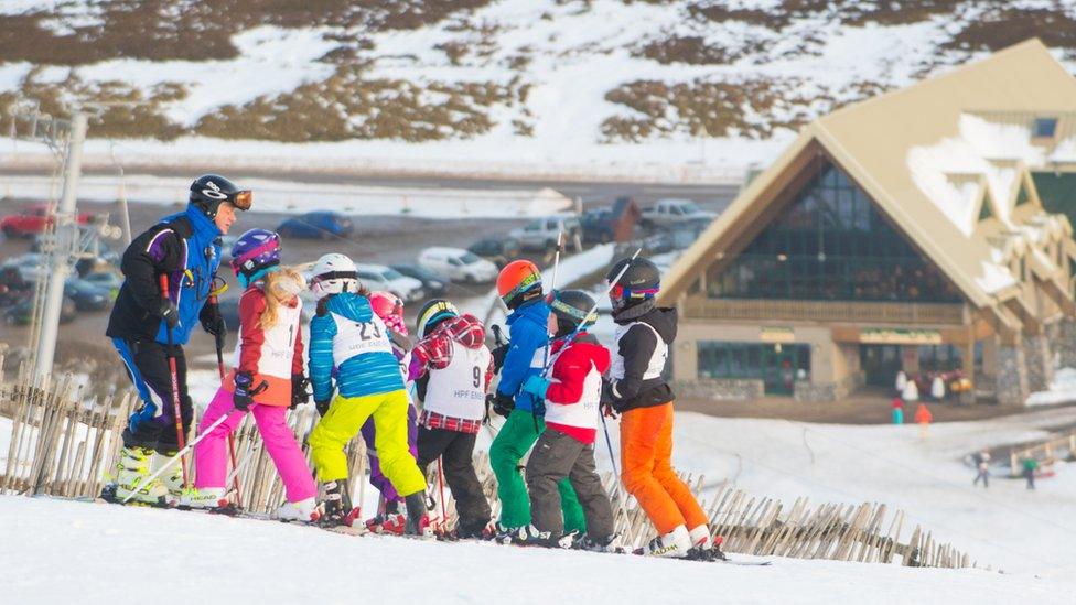 Young skiers at The Lecht