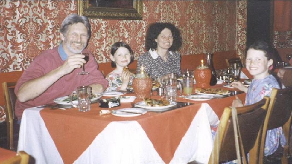 Shaun and Lin Russell with daughters Megan (centre) and Josie (right)