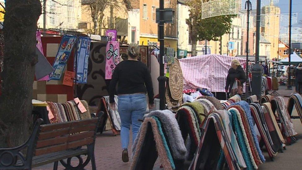 Flint market stalls