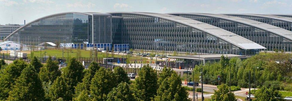 The new Nato buildings at the Nato headquarters in Brussels on 23 May 2017