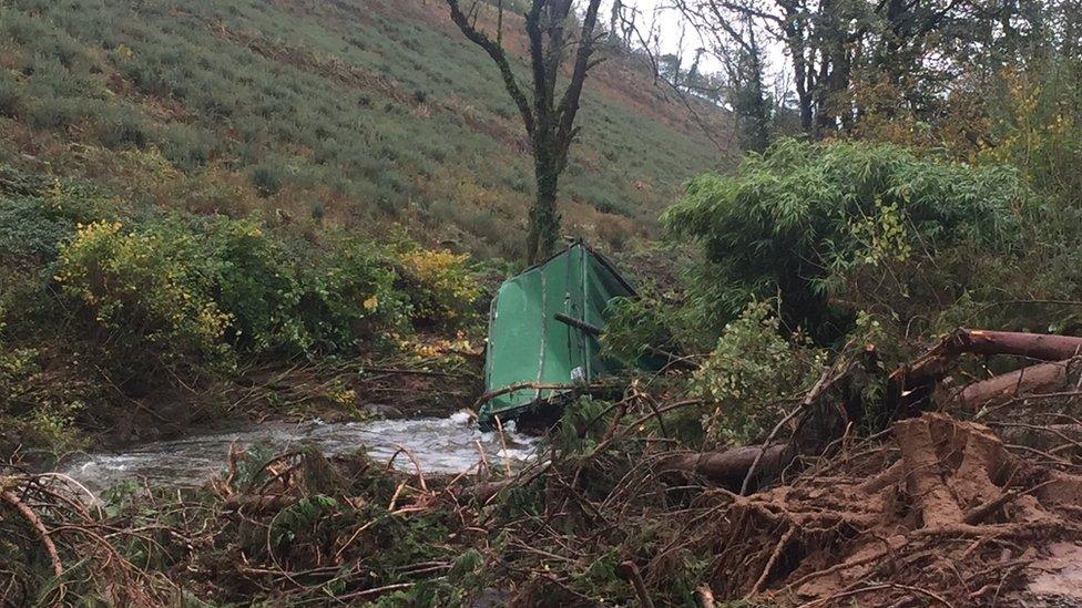 The landslip at Cwmduad