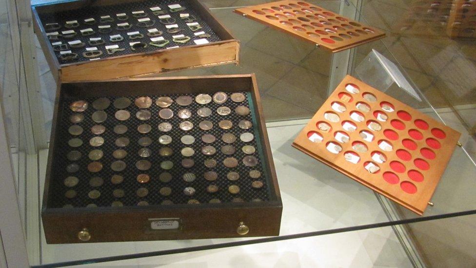 Display at the Moyse's Hall Museum in Bury St Edmunds