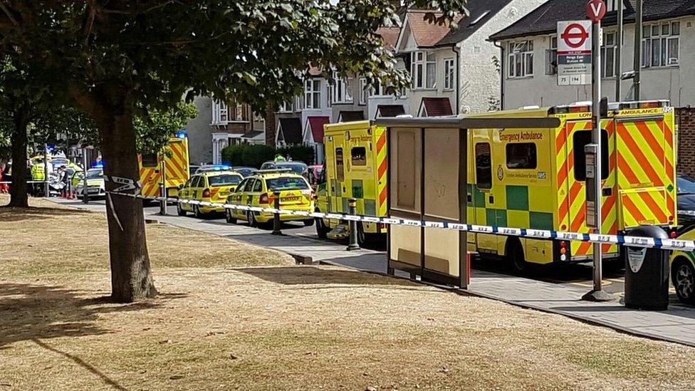 Emergency services on Lennard Road