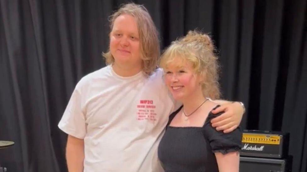 Lewis Capaldi and Broghan Showell