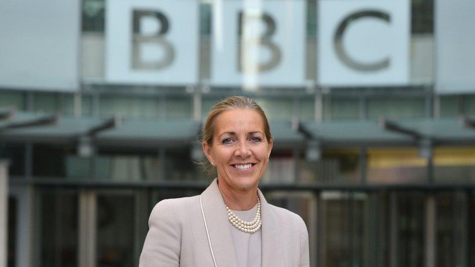 Rona Fairhead outside New Broadcasting House in October 2014