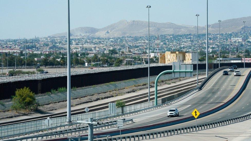 US/Mexican border at El Paso