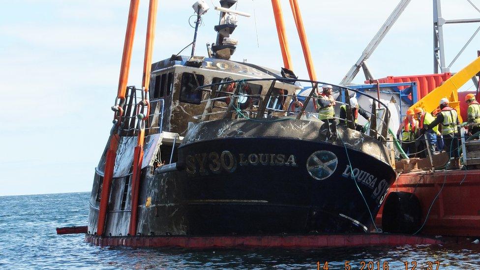 Louisa life raft failure led to deaths of three fishermen - BBC News