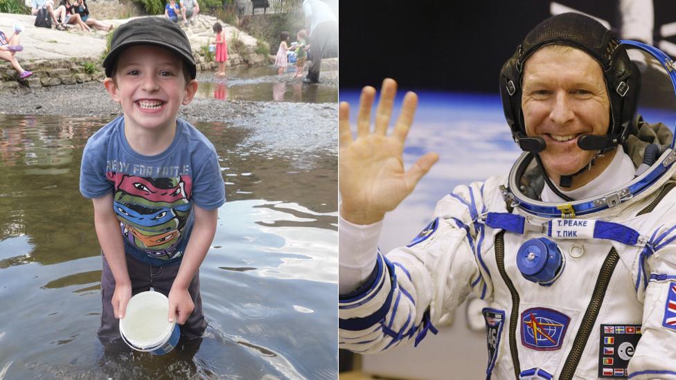 Harry Lanyon and Tim Peake