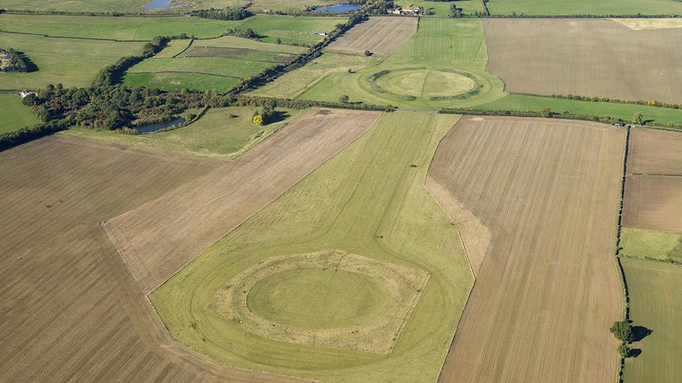 Aerial view of the henges