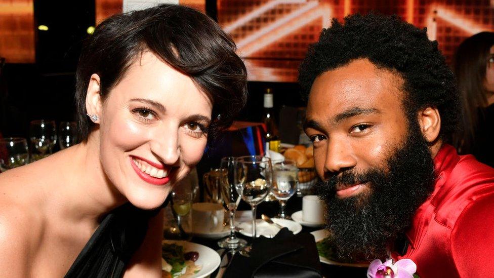 phoebe waller bridge and donald glover at baftas