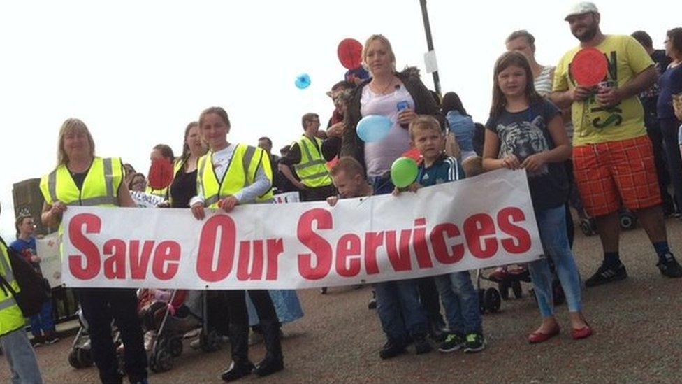 A protest march was held in Rhyl in August about the plans