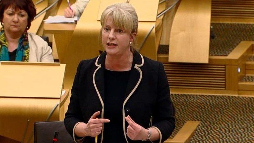 Shona Robison in the Scottish parliament