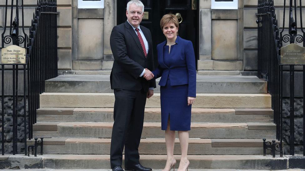 Carwyn Jones and Nicola Sturgeon