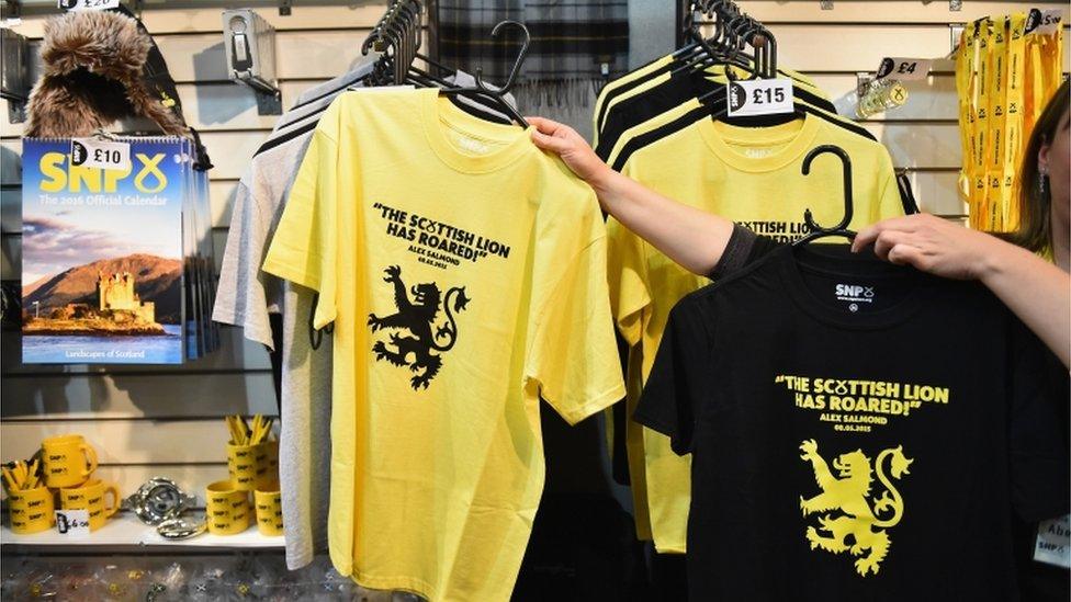 SNP memorabilia on sale at conference