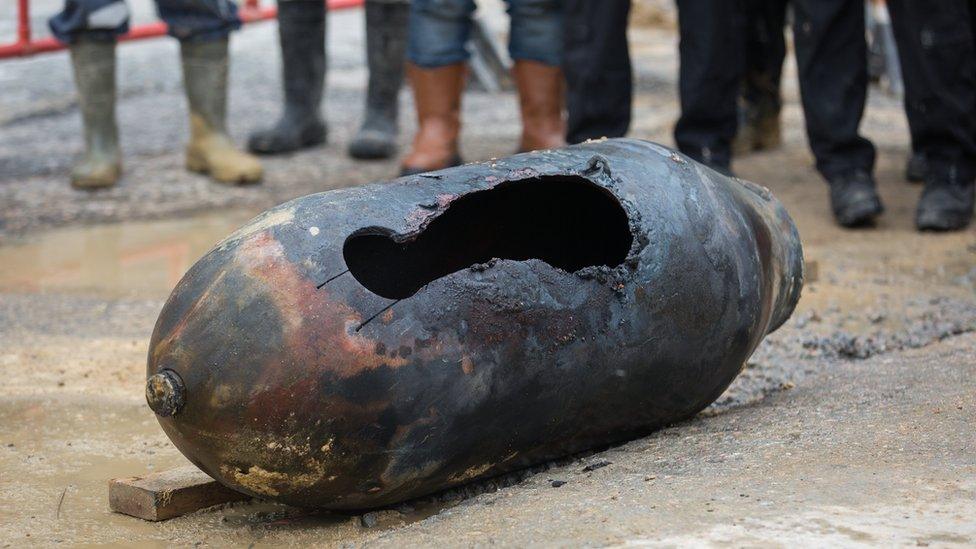 A wartime bomb in Hong Kong