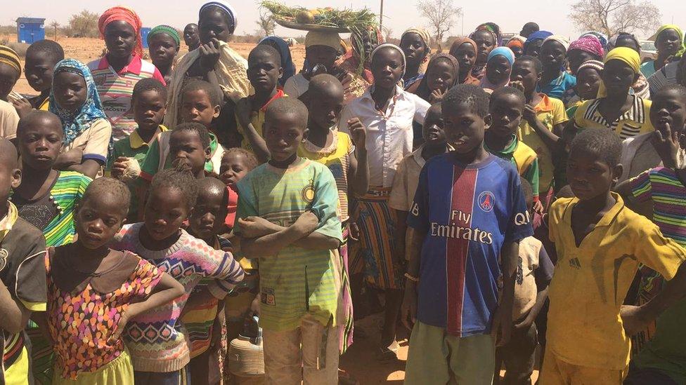 Children at at camp in Barsalogho