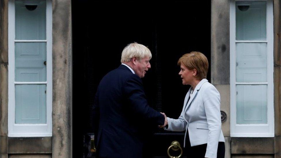 Boris Johnson and Sturgeon