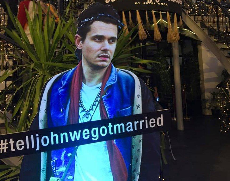 John Mayer cut-out