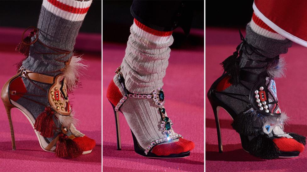 Socks on the catwalk