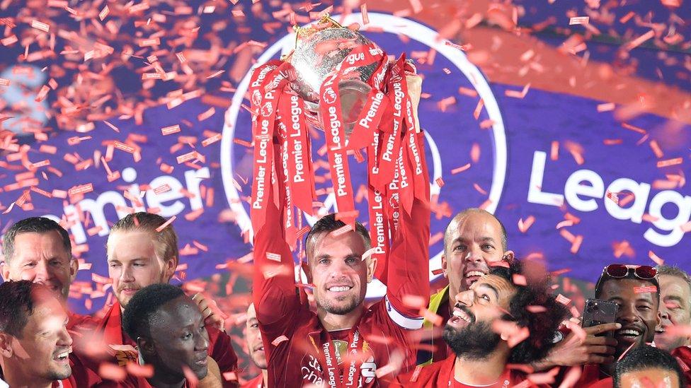 Liverpool celebrate Premier League win