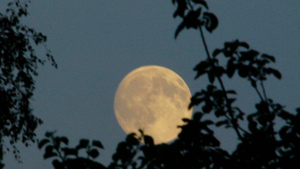 The Hunters moon over Berverley, Yorkshire