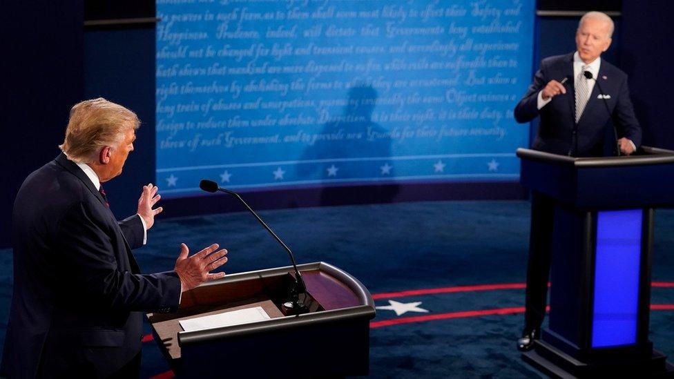 US President Donald Trump and Democratic presidential nominee Joe Biden participate in their first 2020 presidential campaign debate