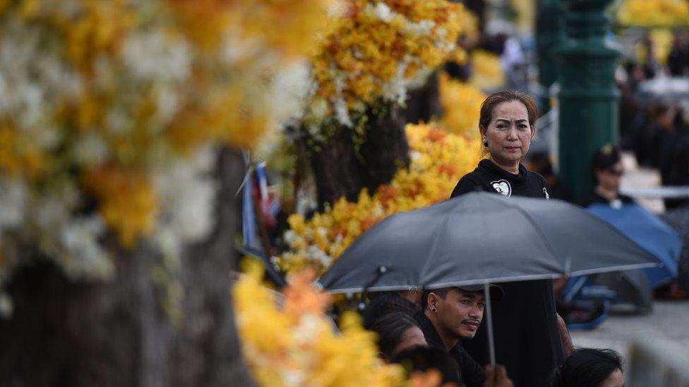 Mourners in Bangkok