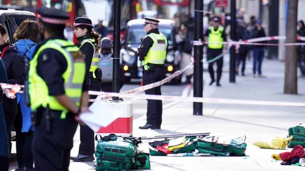 Police have cordoned off parts of Bishopsgate