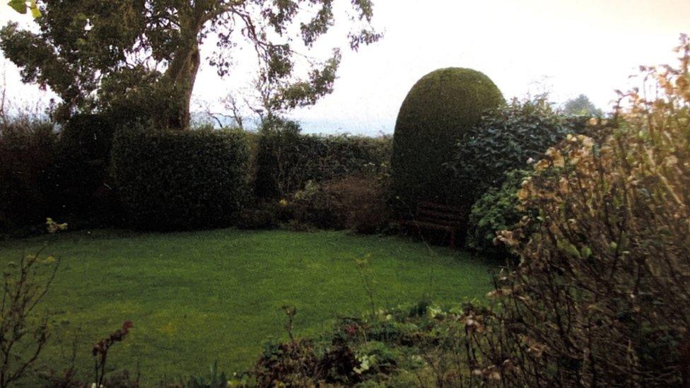 Garden where the slab was found