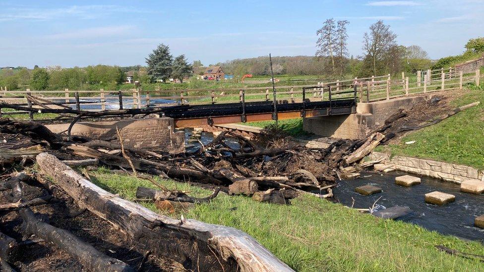 Damage at the fish pass