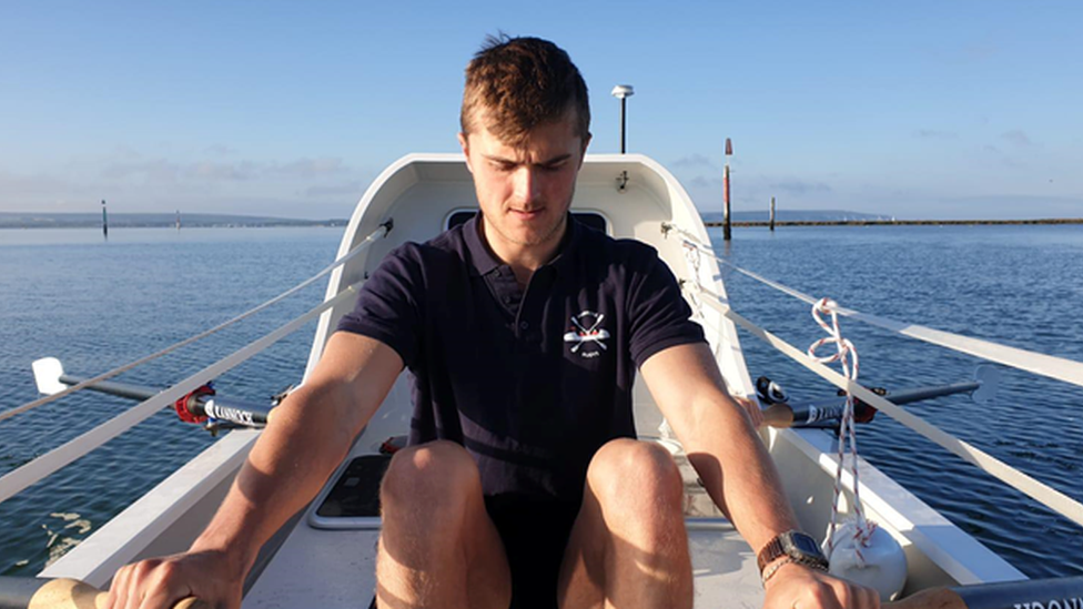 Felix Ambrose out rowing