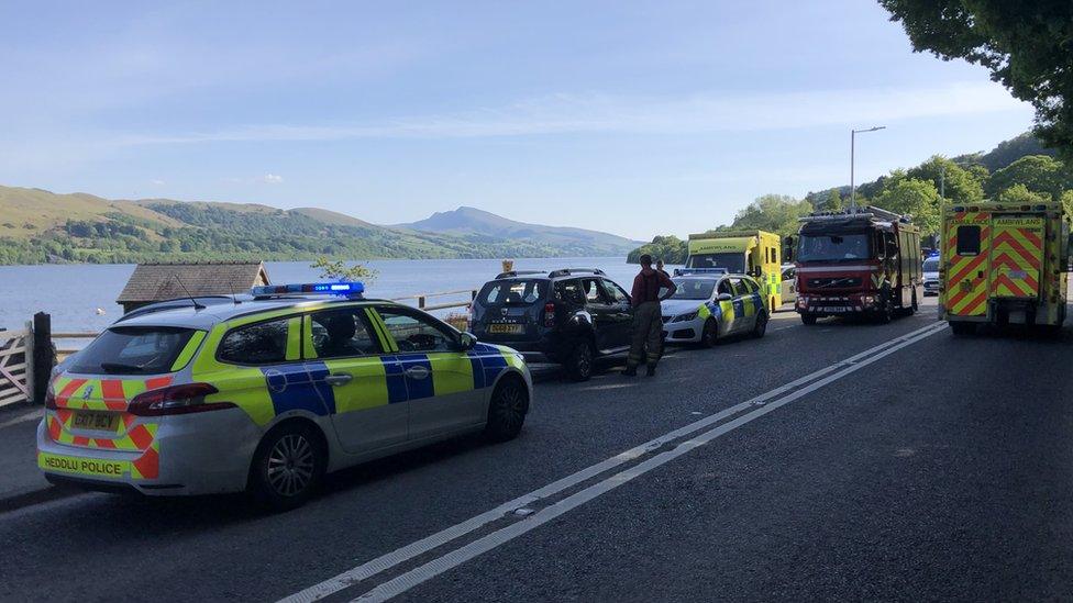 North Wales Police said emergency services were called at about 16:50 BST