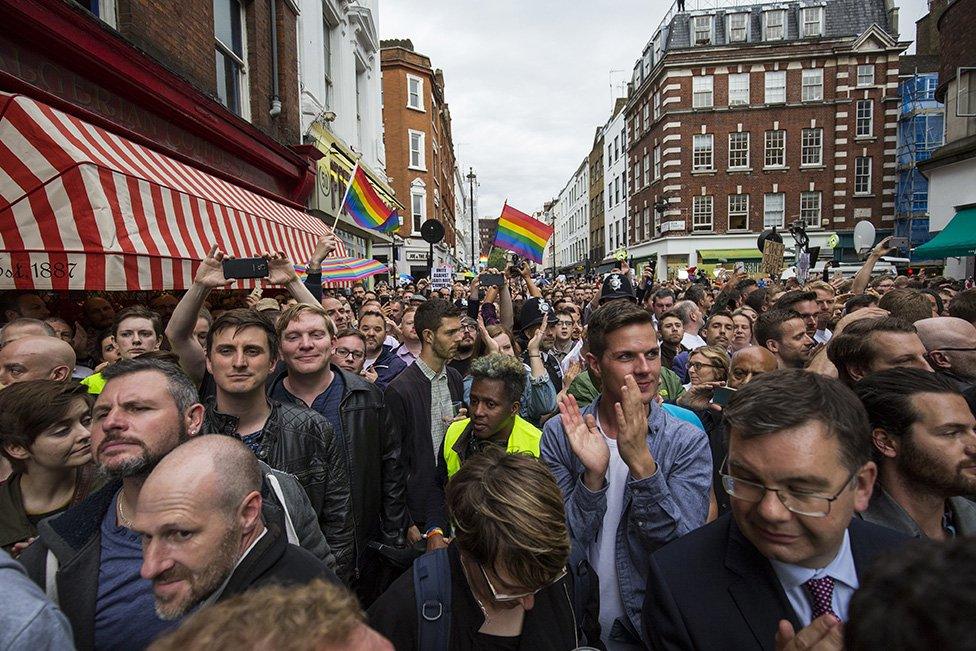 Orlando vigil in Soho, London