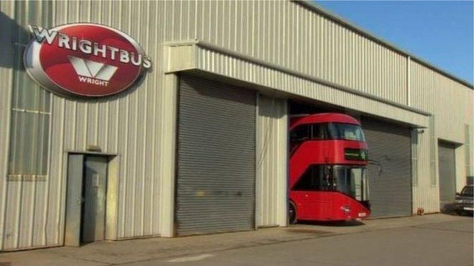 Wrightbus factory in Ballymena