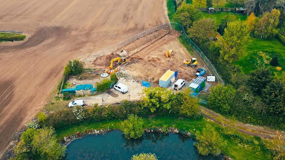 Aerial view of the site