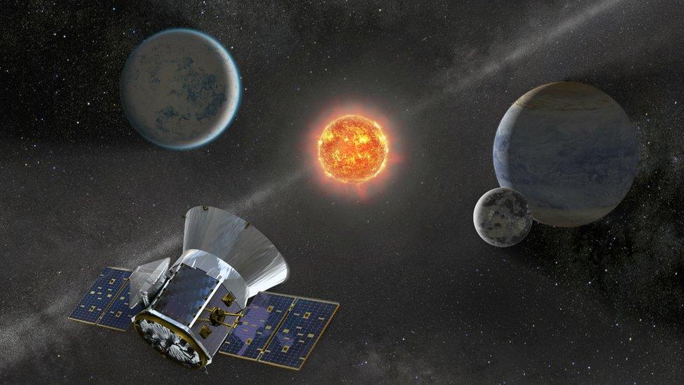 Illustration of the Tess spacecraft